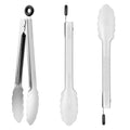 9-Inch Stainless Steel Kitchen Tongs, Non-Slip Grip BBQ Grill Tongs for Cooking, Grilling & Food Serving